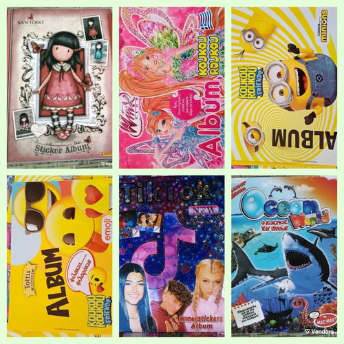 Sticker albums like new, pack of 6 intact