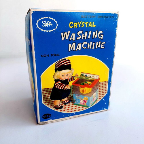 Crystal washing machine toy Solpa 1970s battery operated