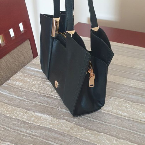 DGN Handbag new, black with 3 compartments