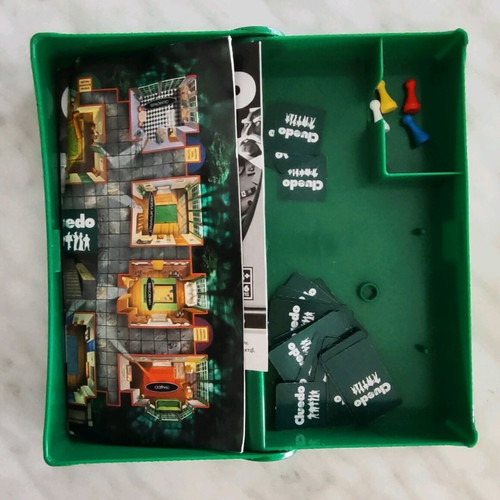 Cluedo travel pack used set with cards and pawns
