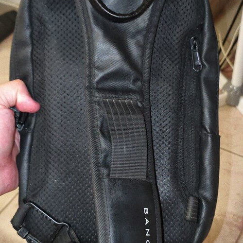 Bange men's shoulder bag black waterproof genuine leather new