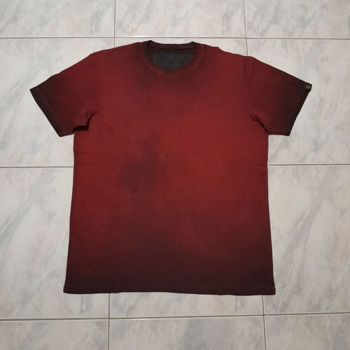 Garage men's T-shirt ombre burgundy/black new size L