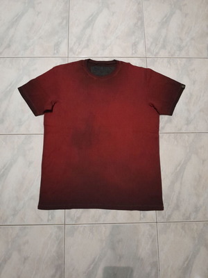 Garage men's T-shirt ombre burgundy/black new size L