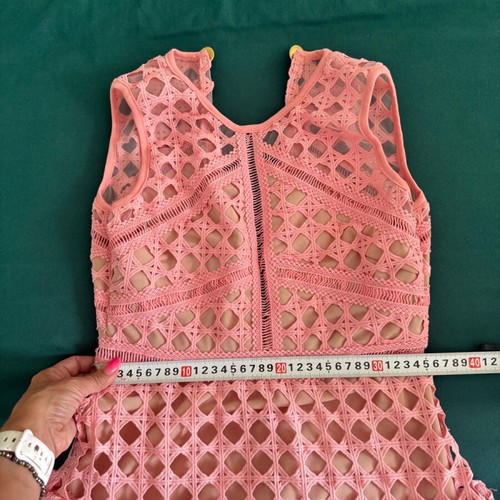Pink Designer Cocktail Dress Open Back Size S Like New