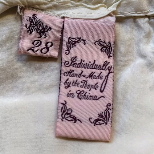 Cotton shorts with silk ecru like new, size small
