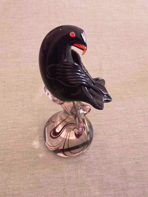 Vintage Murano γυάλινο διακοσμητικό πουλί, χειροποίητο art glass 1960–1980