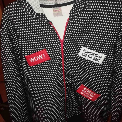Sprint Wear jacket 16Y like new, black and white with red details
