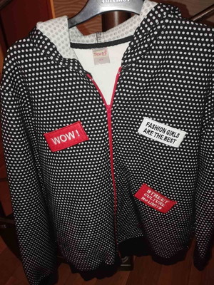 Sprint Wear jacket 16Y like new, black and white with red details