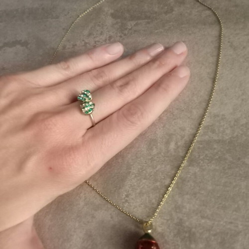 Gold and silver plated jewelry set