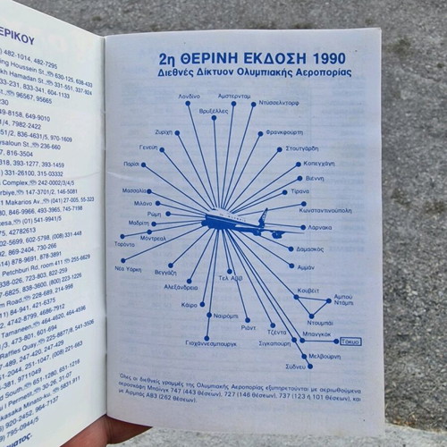 Olympic Airlines routes used