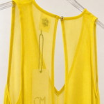 Manolo maxi dress M/L, yellow with black and white floral design