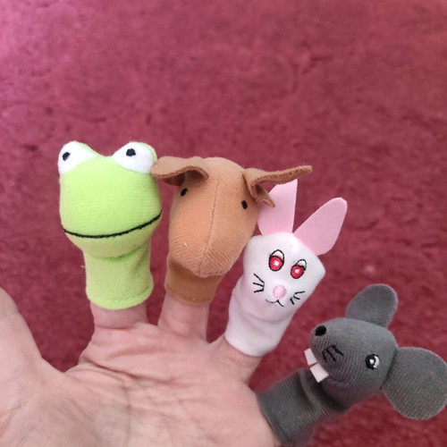 Finger puppets like new, animal characters for puppet theater