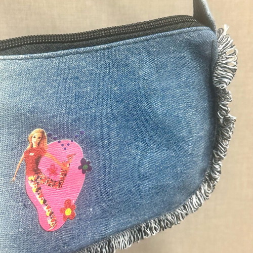 Girls Shoulder Handbag New with Barbie Design Blue