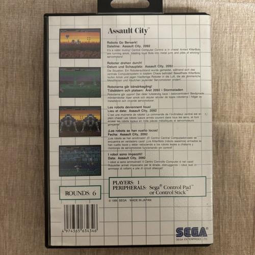 Assault City SEGA Master System complete