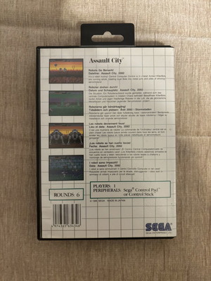 Assault City SEGA Master System complete