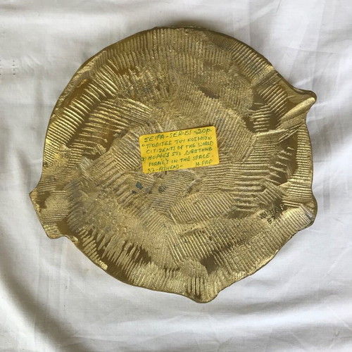Large bronze sculpture medal by Mary Papakonstantinou used