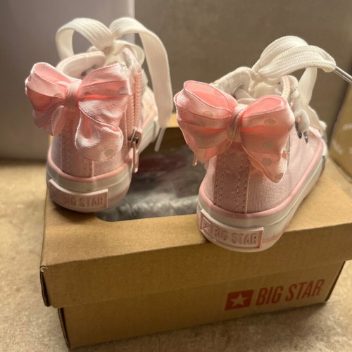 Big Star kids boots size 18 pink with bow like new