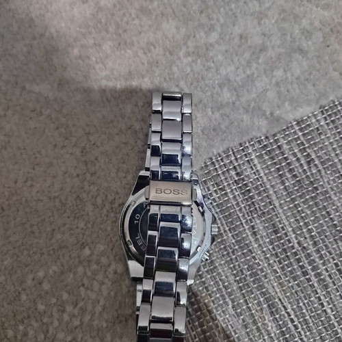 Boss men's silver wristwatch, new