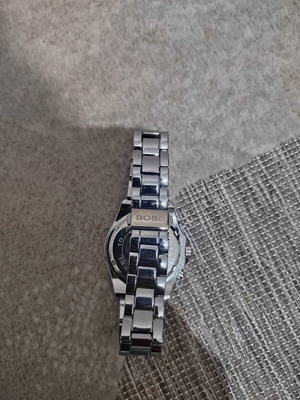 Boss men's silver wristwatch, new