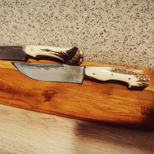 Handmade knives by Master Bai Dobri with Dulo family symbols