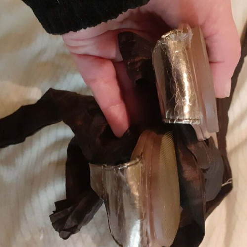 Gladiator sandals like new, brown with gold details, size 39