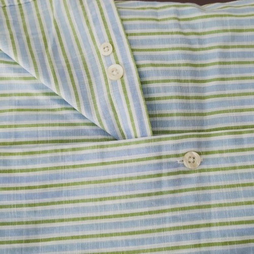 Harry Cornick men's short sleeve striped shirt new, size L