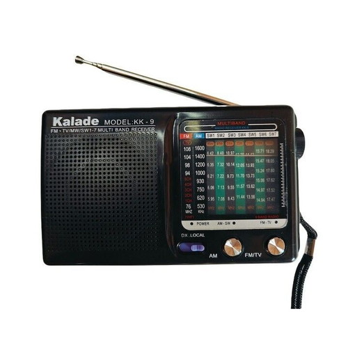 Portable radio FM AM MW SW TV new, black