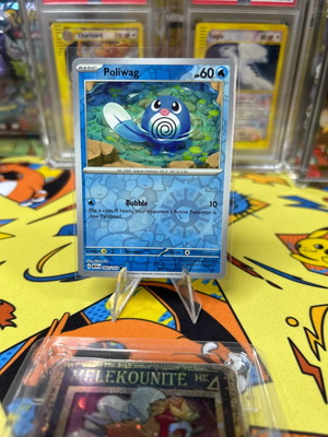 Pokemon reverse holo Poliwag κάρτα νέα, σε θήκη
