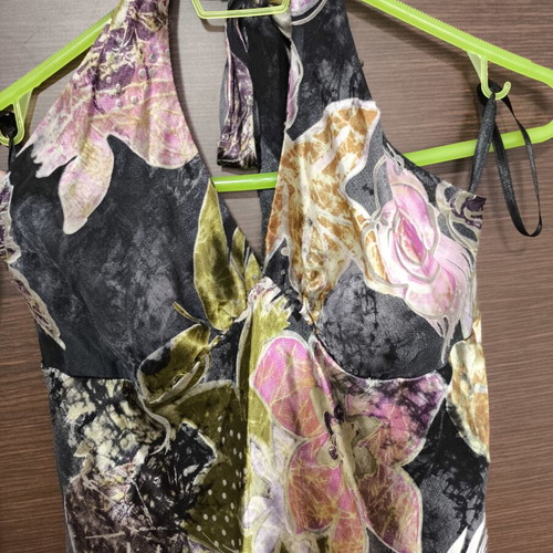 Floral Asymmetric Hi-Low Dress with Halter Neck, Like New