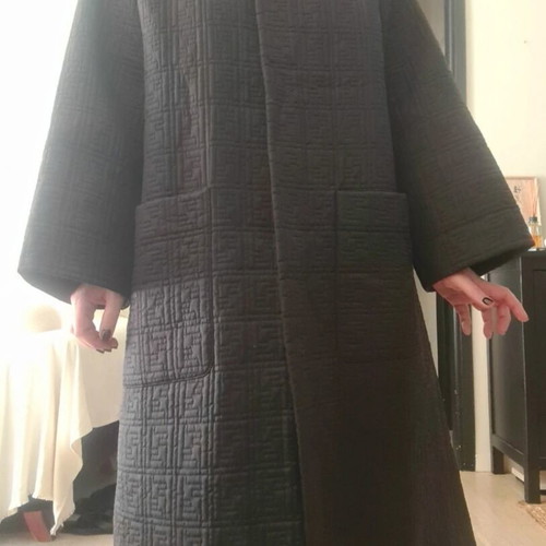 Fendi coat minimal structural chocolate brown like new