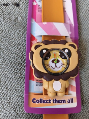 Wacky Watches παιδικό ρολόι χειρός με σχέδιο ζώου σε καφέ και πορτοκαλί