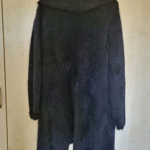 Fuzzy black cardigan like new, one size