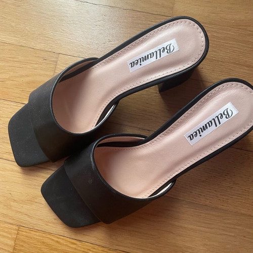 Black low heels new, size 38