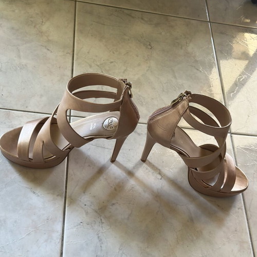 Exe sandals pink-gold size 39 like new, 12cm heel
