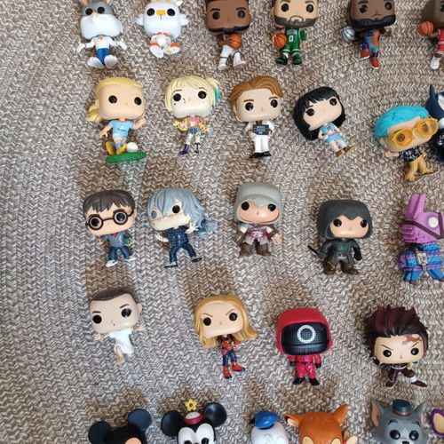 Funko Pop figures used, assorted collection