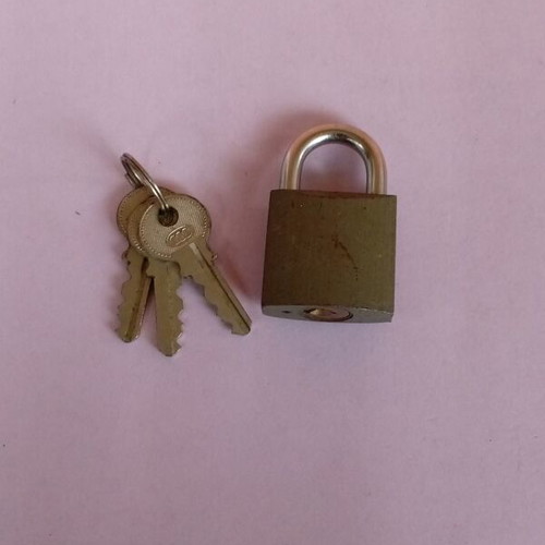 Vintage security padlock like new, gray metal