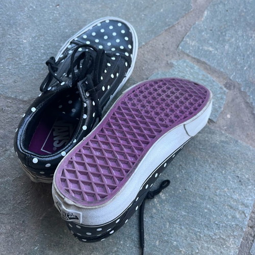 Vans Old Skool Leather Polka Dots sneakers like new, black and white