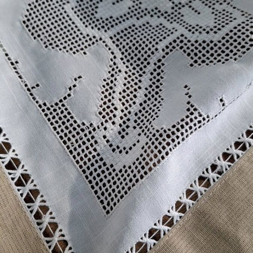 Tablecloth Lefkadian filet azur embroidery 170×220 new