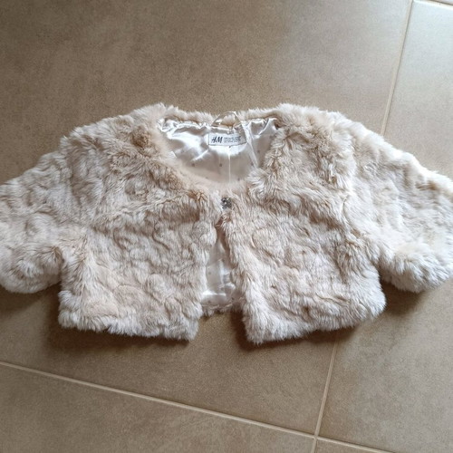 H&M Kids' Beige Fur Bolero Like New