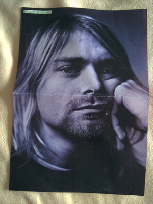 Nirvana (Kurt Cobain) & Bart Simpson poster like new