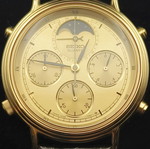 Seiko 7A48-702A Moonphase Quartz Chronograph vintage watch