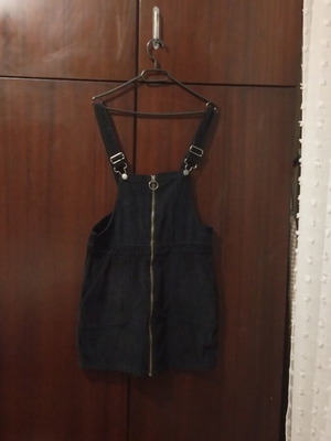 Urban Classics corduroy salopette black medium like new with zipper and pockets