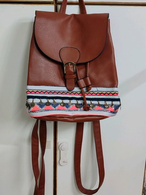 Backpack bag brown multicolor like new