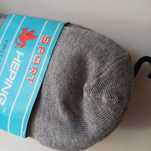 Gray low socks new, pack of 3 pairs, size 35-38
