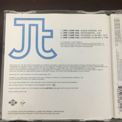 Justin Timberlake CD pack used, R&B / Soul