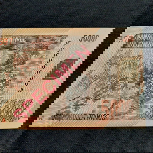 SPECIMEN. CONGO 5 000 FRANCS.