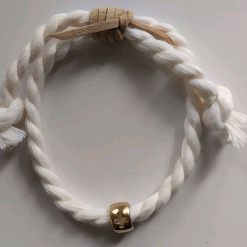 Handmade baptismal martyrika, pack of 50 with cotton cord and cross