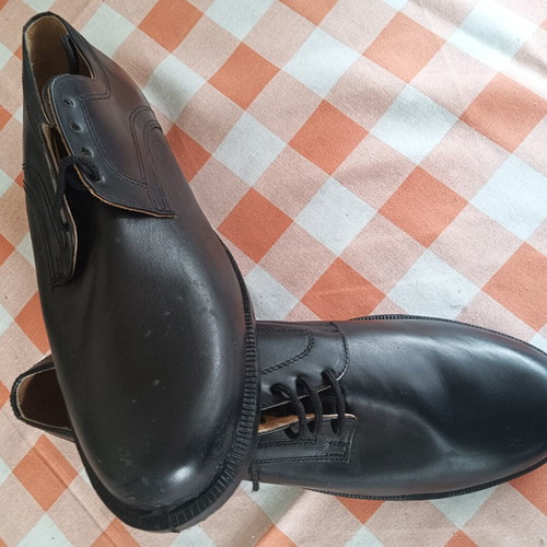 Military leather shoes size 45, black