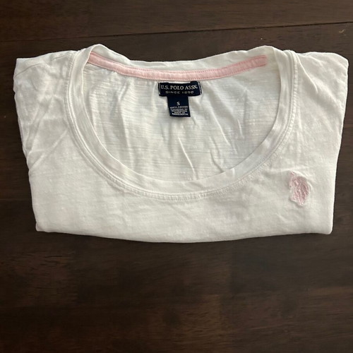 U.S. Polo Assn. women's blouse S like new, white, cotton