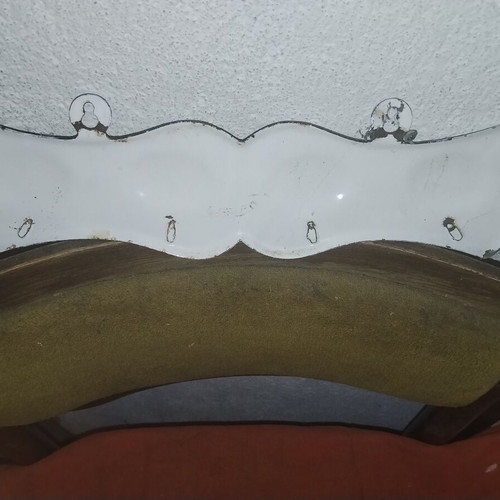Vintage retro authentic enameled wall towel rack from 1950s